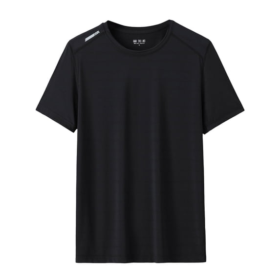 XIAOCHA Men Quick Dry Lightweight Short Sleeve Crew Neck T Shirt Reflective Workout Casual Tee