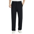 thumbnail image 1 of XIAONU Men Stretch Dress Pants Elastic Waist Button Fly Full Length Trousers Flexible Professional Office Work Bottoms, 1 of 4