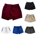 thumbnail image 1 of XIAONU Men's Athletic Shorts Drawstring Waist Zipper Pockets Daily Shorts, 1 of 5