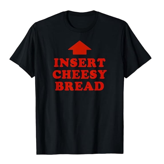 XIAONU Men's Cheesy Bread Meme Letter Graphic T-Shirt Regular Fit Short Sleeve Crew Neck Pullover Tee Soft Humorous Casual Top