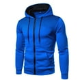 thumbnail image 1 of XIAONU Men's Contrast Zip Up Hoodie Gradient Dot Print Slim Fit Jacket Sporty Casual Wear Hoodies XXL, 1 of 6
