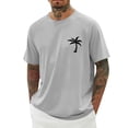 thumbnail image 1 of XIAONU Men's Floral Print Tee Short Sleeve Crewneck Pullover T-Shirt Soft Coastal Vacation T-Shirts, 1 of 4