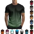 thumbnail image 1 of XIAONU Men's Gradient Crew Neck T Shirt Short Sleeve Casual Daily Tees, 1 of 5