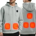thumbnail image 1 of XIAONU Men's Heated LED Light Hoodie With Advanced Warming Technology Winter Lined Loose Fit Casual Pullover Sweatshirt, 1 of 8