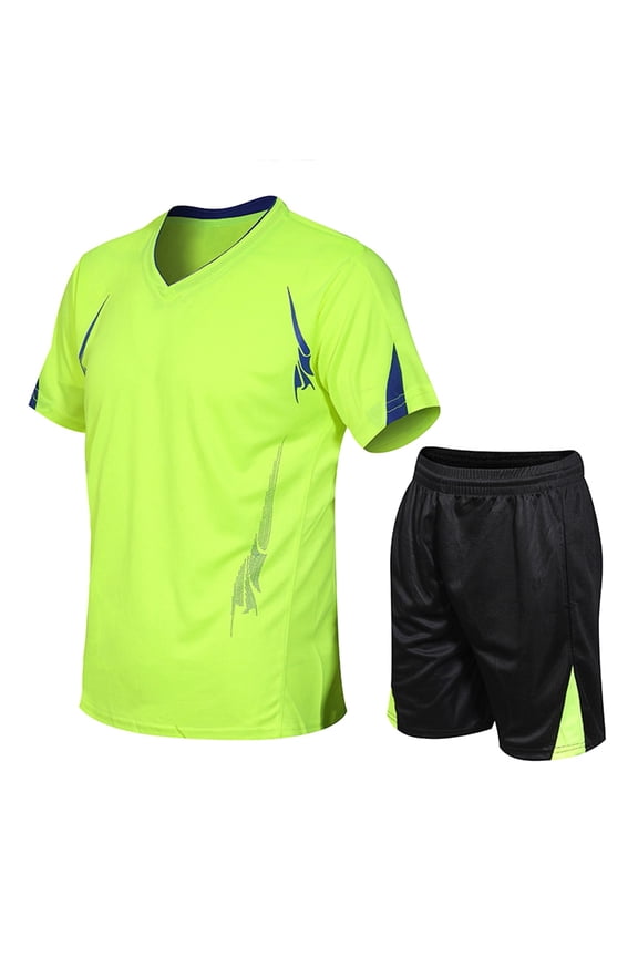 Men’s High-Performance Activewear Set Short-Sleeve Workout Training Sportswear Uniform