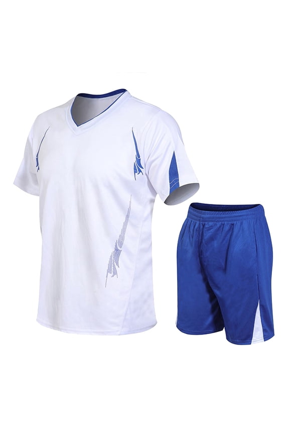 Men’s High-Performance Activewear Set Short-Sleeve Workout Training Sportswear Uniform