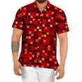 thumbnail image 1 of XIAONU Men's Houndstooth Print Casual Shirts Regular Fit Button Down Summer Top Breathable Vacation Style Beach Tee, 1 of 7