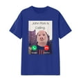 thumbnail image 1 of XIAONU Men's John Pork Is Calling Graphic Crewneck T-Shirt Casual Everyday Short-Sleeve Basic Tee, 1 of 2