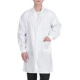 thumbnail image 1 of XIAONU Men's Pocketed Lab Coat Long Sleeves Notched Lapel Button Front Work Coat Breathable Professional Laboratory Lab Coats, 1 of 7