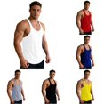 thumbnail image 1 of XIAONU Men's Racerback Muscle Tank Top Slim Fit Sleeveless Bodybuilding Gym Workout Vest, 1 of 5
