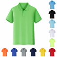 thumbnail image 1 of XIAONU Men's Solid Polo Shirts Regular Fit Daily Short Sleeve Polos, 1 of 4