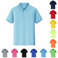 thumbnail image 1 of XIAONU Men's Solid Polo Shirts Regular Fit Daily Short Sleeve Polos, 1 of 4