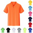 thumbnail image 1 of XIAONU Men's Solid Polo Shirts Regular Fit Daily Short Sleeve Polos, 1 of 4