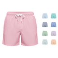 thumbnail image 1 of XIAONU Men's Stripe Print Shorts Drawstring Waist Side Pockets Relaxed Fit Bottoms, 1 of 4