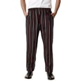 thumbnail image 1 of XIAONU Men's Striped Casual Pants Elastic Waist Everyday Relaxed Fit Straight Leg Trousers, 1 of 7
