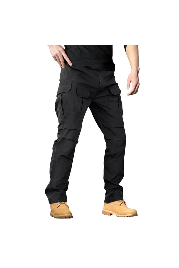 Men's Tactical Cargo Pants Rugged Multi-Pocket Outdoor Hiking Casual Utility Trousers