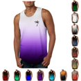 thumbnail image 1 of XIAONU Men's Tree Print Tank Top Sleeveless Beach Sports Shirts Tops, 1 of 4