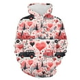 thumbnail image 1 of XIAONU Men's Valentine's Day Graphic Pullover Hoodie Casual Trendy 3D Digital Print Sweatshirt, 1 of 2