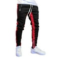 thumbnail image 1 of XIAONU Men's Zip-Accent Jogger Pants Elastic Waist Slim-Fit Trousers Streetwear Casual Daily Wear Pant, 1 of 6