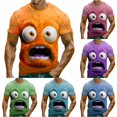 thumbnail image 1 of XIAONU Mens Cartoon Graphic Crew Neck T Shirt Short Sleeve Slim Fit Casual Tees Novelty Party Fun Street Wear Tee Top, 1 of 4