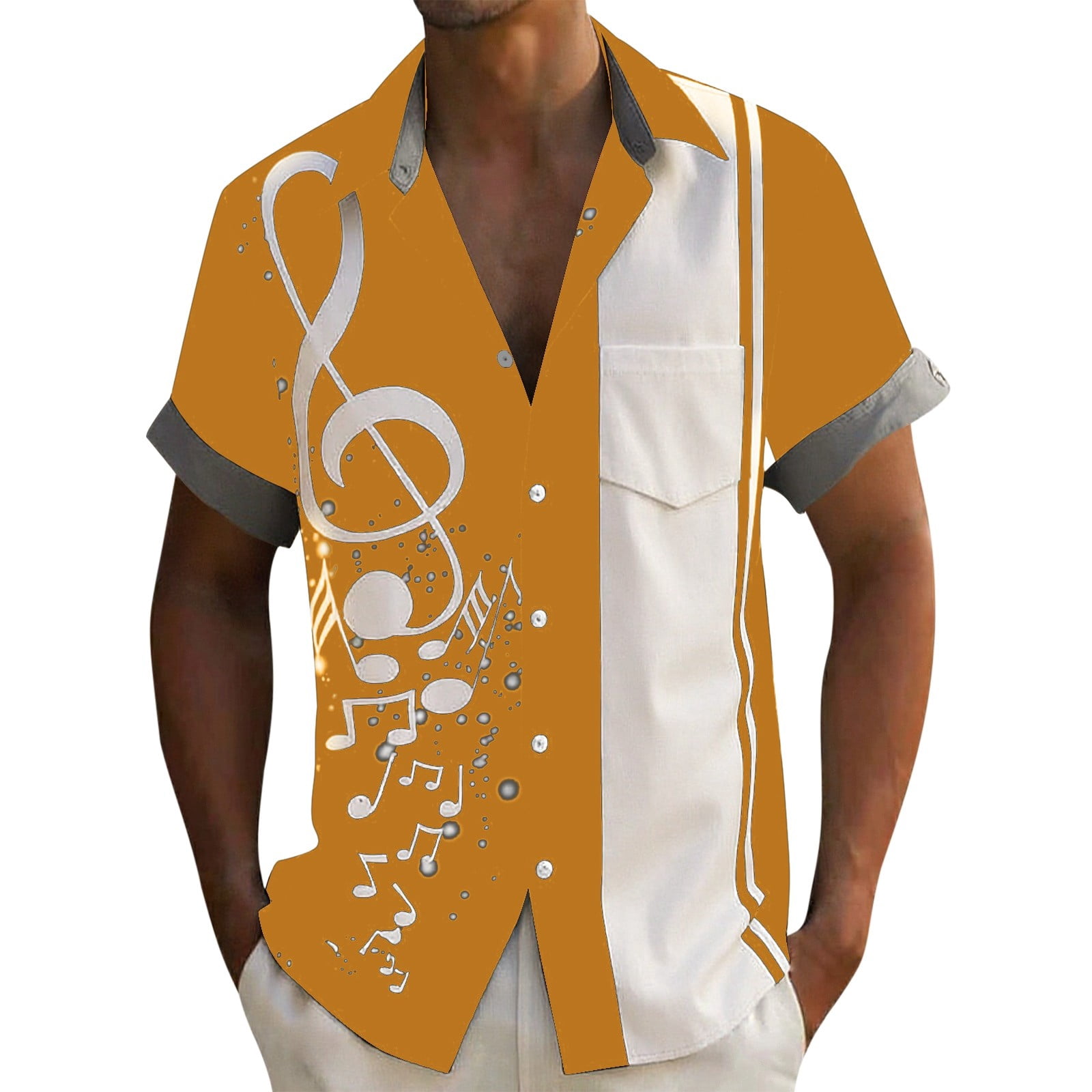 music note dress shirt Musical Rainbow Notes Black Button Up Shirt