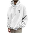 thumbnail image 1 of XIAONU Womens Hoodies Baggy Hooded Sweatshirt With Back Letter Print Long Sleeves Oversized Leisure Trendy Drawstring Hoodie With Pockets, 1 of 7