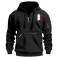 thumbnail image 1 of XIAONU Mens Hoodies Half Zipper Hooded Sweatshirts With Kangaroo Pocket Loose Long Sleeves Drawsting Pullover Hoodie, 1 of 2