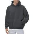 thumbnail image 1 of XIAONU Mens Hoodies Solid Color Drawstring-Free Pocket Hoodie Long Sleeve Casual Loose Pullover Hooded Sweatshirt, 1 of 7