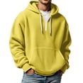 thumbnail image 1 of XIAONU Mens Hoodies Waffle Knit Half-Zip Drawstring Hooded Sweatshirts Loose Fit Long Sleeve Solid Color Oversized Streetwear, 1 of 4