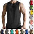 thumbnail image 1 of XIAONU Mens Solid Mesh Tank Top Crew Neck Sleeveless Athletic Workout Daily Shirt, 1 of 7