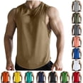 thumbnail image 1 of XIAONU Mens Solid Mesh Tank Top Crew Neck Sleeveless Athletic Workout Daily Shirt, 1 of 7