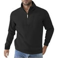 thumbnail image 1 of XIAONU Mens Sweatshirts Half Zip Stand Collar Pullover Sweatshirt Long Sleeve Casual Hoodless Solid Color Top For Daily Wear Outdoor Activities, 1 of 8