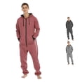 thumbnail image 1 of XIAONU Mens Warm Zip Up Hooded Onesie Pajamas Relaxed Loose Fit Loungewear For Sleep Nightwear Jumpsuit, 1 of 8