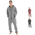 thumbnail image 1 of XIAONU Mens Warm Zip Up Hooded Onesie Pajamas Relaxed Loose Fit Loungewear For Sleep Nightwear Jumpsuit, 1 of 6