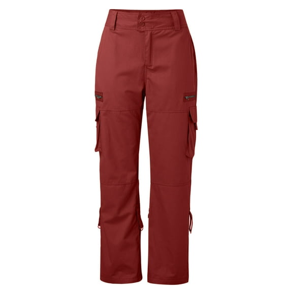 XIAONU Multi Pocket Cargo Pants For Women High Rise Full Length Pants Functional Rugged Adventure Pants