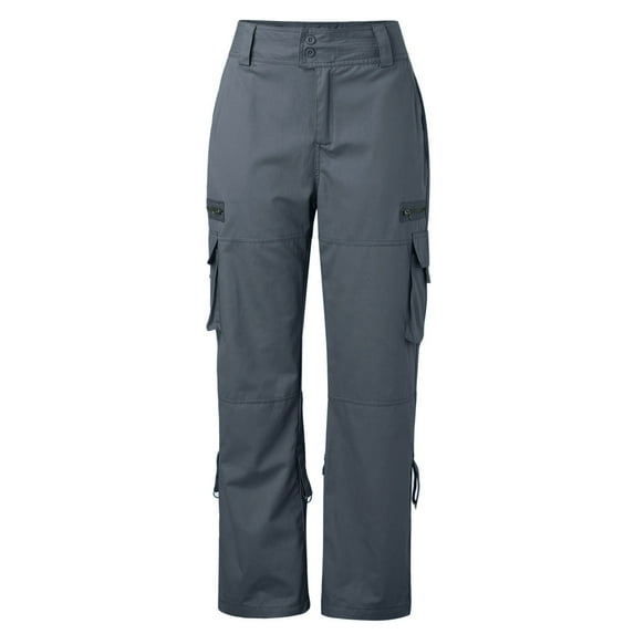 XIAONU Multi Pocket Cargo Pants For Women High Rise Full Length Pants Functional Rugged Adventure Pants