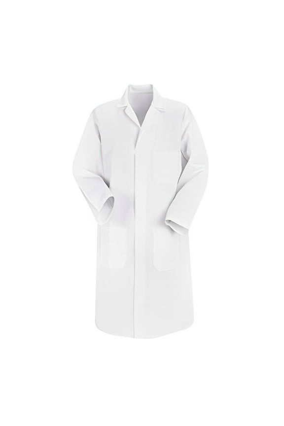 Multi Pocket Lab Coat for Men Long Sleeve Notched Collar Lab Jacket Solid Color Professional Lab Work Tops