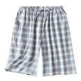 thumbnail image 1 of XIAONU Plaid Print Pajama Shorts for Men Relaxed-Fit Nighttime Casual Sleep Shorts, 1 of 9
