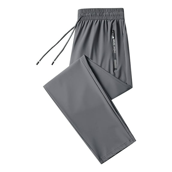 XIAONU Quick-Drying Athletic Pants Elastic Waist Drawstring Straight Pants Stretchy Breathable Workout Pants