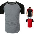 thumbnail image 1 of XIAONU Raglan Short Sleeve T-Shirt for Men Crew Neck Everyday Casual Tees Tops, 1 of 6