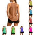 thumbnail image 1 of XIAONU Ruffle Racerback Tank Top for Women Sleeveless Athletic Workout Active Top, 1 of 7