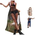 thumbnail image 1 of XIAONU Sheer Mesh Cover Up Dress for Women Sparkle Summer Beach Swim Cover Gown, 1 of 5