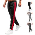 thumbnail image 1 of XIAONU Side Stripe Jogger Pants for Mens Elastic Drawstring Waist Ankle Sport Trousers, 1 of 7