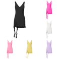 thumbnail image 1 of XIAONU Sleeveless Wrap Dress For Women Ruffle Hem Asymmetrical Slim Mini Dress, 1 of 5