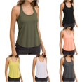thumbnail image 1 of XIAONU Solid Print Tank Top for Women Sleeveless Scoop Neck Athletic Tops, 1 of 5
