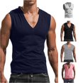 thumbnail image 1 of XIAONU Solid Tank Top for Men V Neck Sleeveless Fitted Workout Shirt, 1 of 5