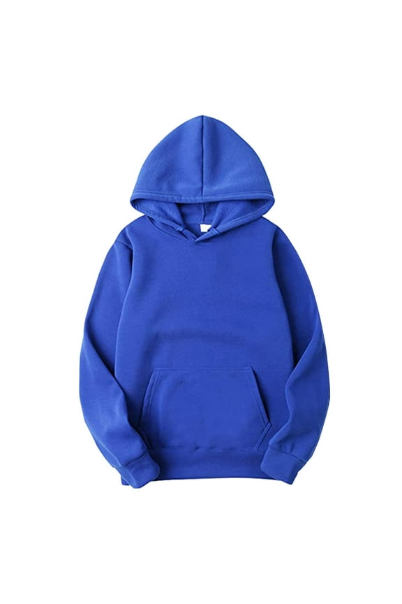 Unisex Solid Color Hoodie Kangaroo Pocket Drawstring Pullover Casual Daily Hoodies S