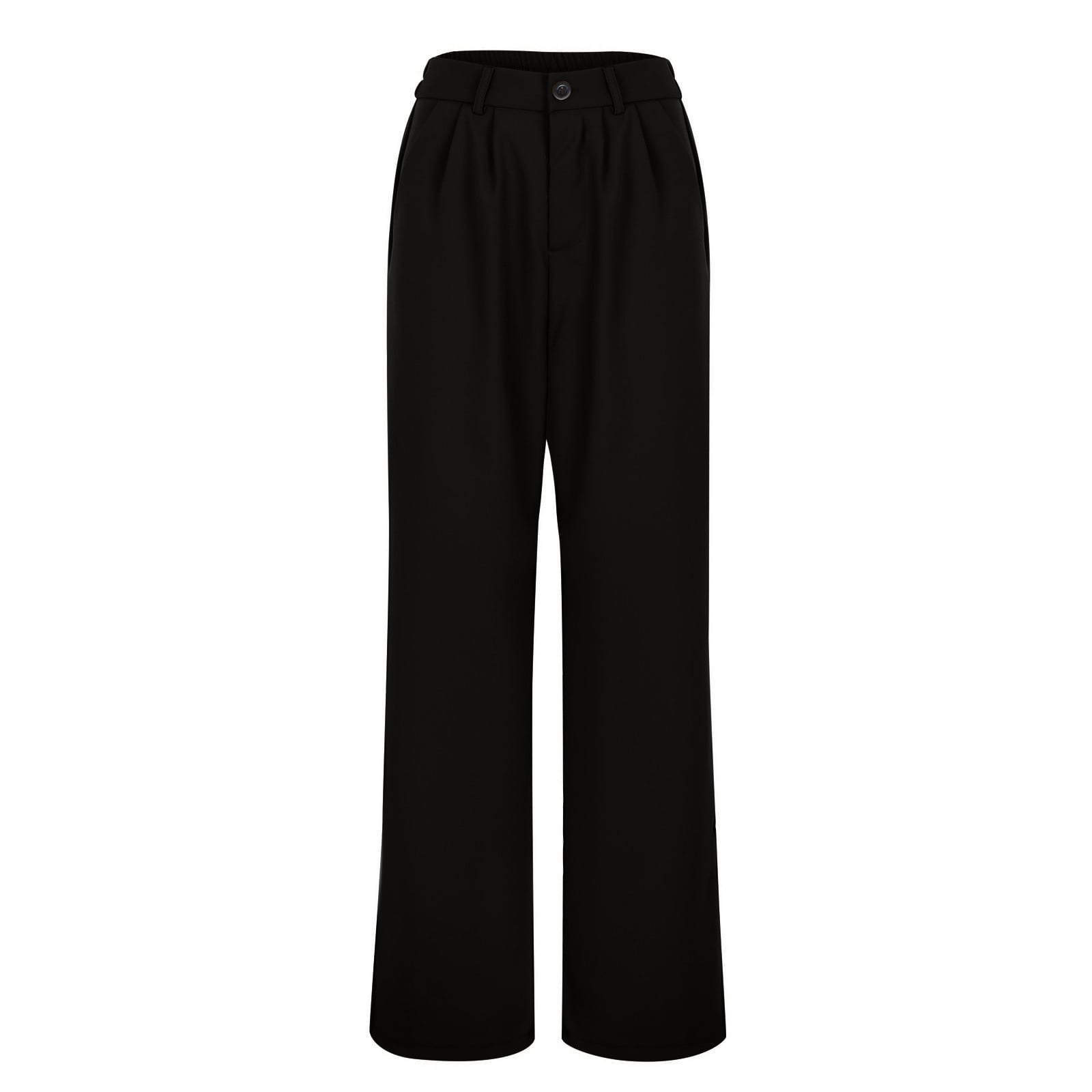 XIAONU Women Pleated Dress Pants High Rise Full Length Pants Smooth ...