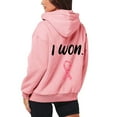 thumbnail image 1 of XIAONU Women'S Hoodies Breast Cancer Prevention Monthly Zipper Hooded Long Sleeve Pocket Drawstring Casual Fleece Sports Hoodie, 1 of 6