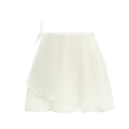 thumbnail image 1 of XIAONU Women Side Tie Wrap Mini Skirt High Waist Layered Flowy Chiffon Casual Versatile Short Skirt, 1 of 2